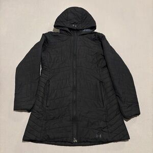 Under‎ Armour ColdGear Reactor Parka Jacket Womens Medium Fitted Hooded Full Zip